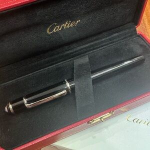 Cartier Diabolo Rollerball Pen W/ BLUE SAPPHIRE MINT CONDITION 100% AUTHENTIC